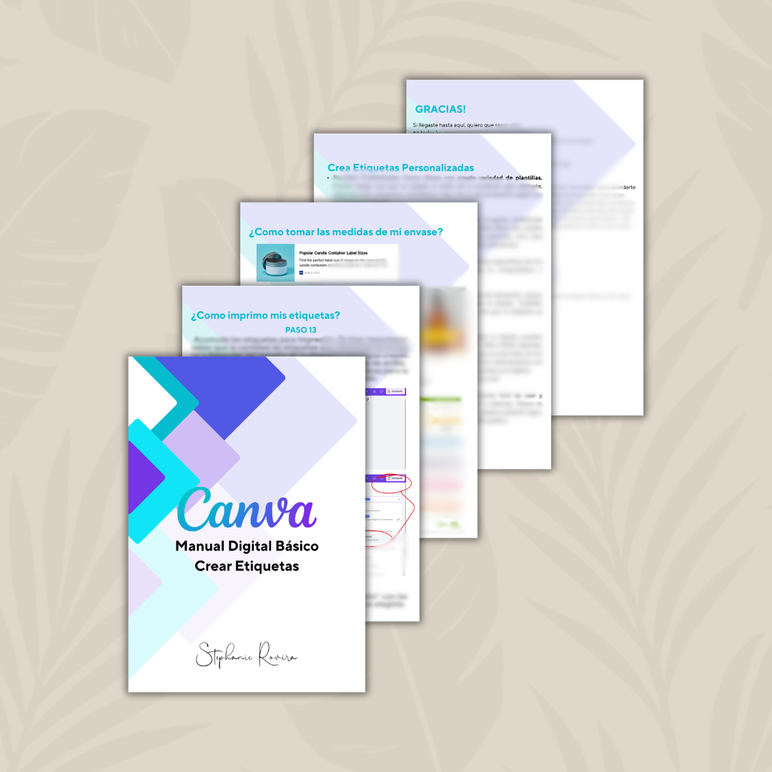 CANVA: Manual Digital para Etiquetas