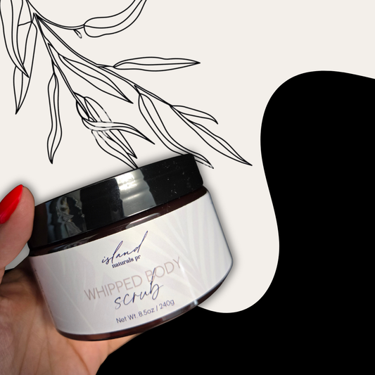 Activated charcoal and tea tree body scrub for oily skin and clogged pores – detox body exfoliant Island Naturals PR