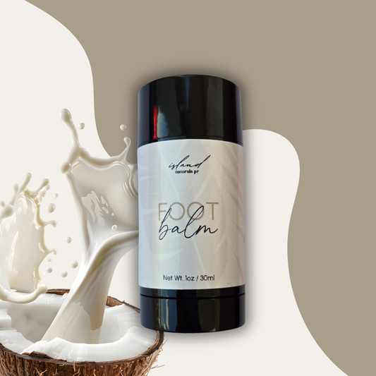 Coconut Cream Foot Balm tropical hydration for dry feet – natural foot care Island Naturals PR Puerto Rico