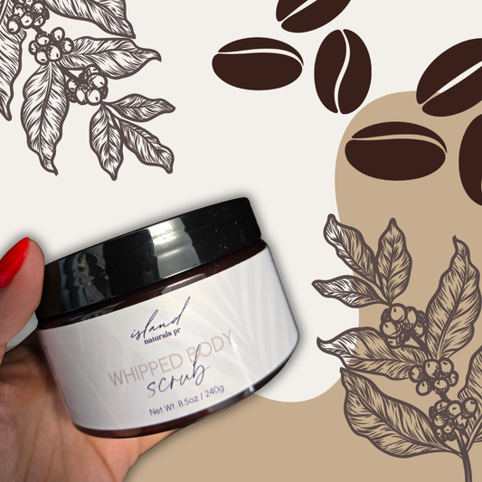 Coffee body scrub for cellulite and stretch marks – natural exfoliating body treatment Island Naturals PR