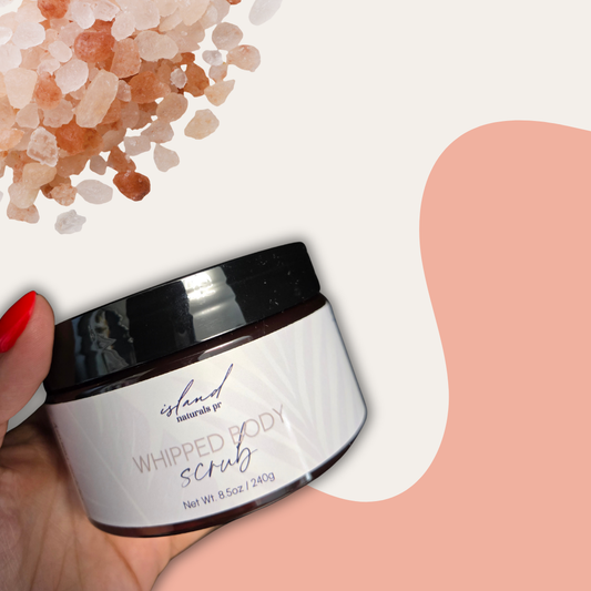 Himalayan pink salt body scrub rich in minerals – natural exfoliating body treatment Island Naturals PR